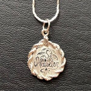 Silver Colored St. Maarten Bracelet with Pendant